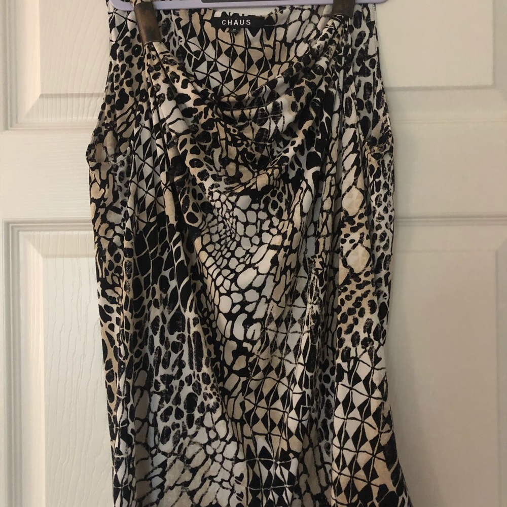 Black and white blouse